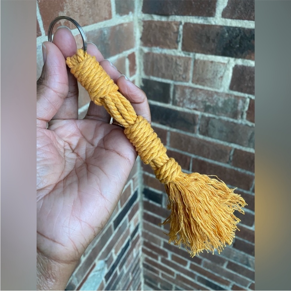 Handmade Macrame Keychain with Fringe